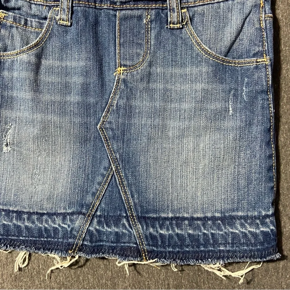 Oshkosh Kids Girls Size 4 Overalls Distressed Blue Jean Denim Dress Bibs NEW